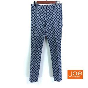 Joe Fresh Blue Print Pants size 6